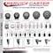Service Caster 3'' Gray Poly Swivel 7/16'' Grip Ring Stem Caster Set with Brake, 4PK SCC-GR20S314-PPUB-TLB-716138-4 - alternate 3